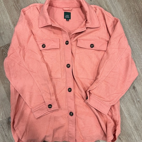 Oversized Long Sleeve Button Down Shirt Jacket Soft Comfy Casual - Picture 1 of 4